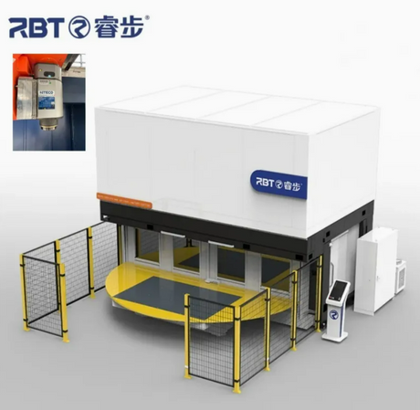 आरबीटी मशीनरी कटिंग शेप 6 एक्सिस सीएनसी मिलिंग राउटर डबल वर्कटेबल के साथ 