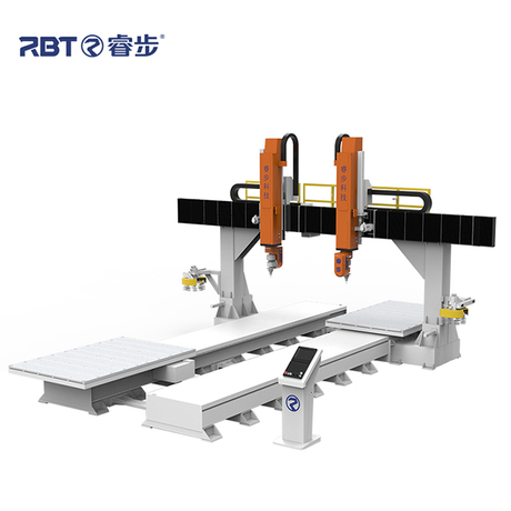 एक दोहरी-स्पिंडल हाई-स्पीड फाइव-एक्सिस ब्रिज-टाइप गैन्ट्री मिलिंग मशीन